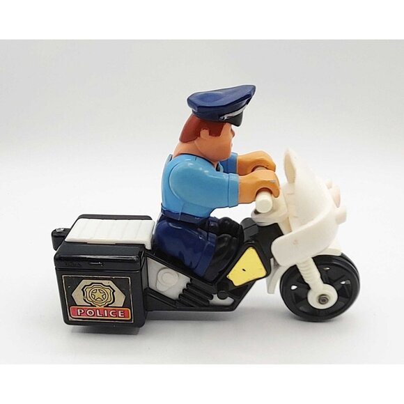 Vintage 1981, Fisher Price Husky Helicopter Police Car & Motorcycle/ 1 Cop - Picture 14 of 15